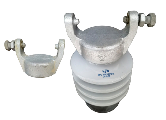 Linha frágil luz da porcelana do IEC 60168 anti do isolador do cargo - cinza