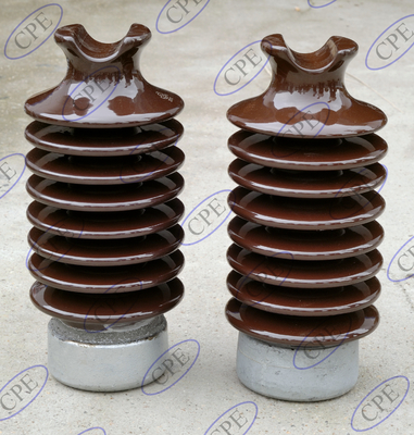 Isoladores de polo de poder da tensão do ANSI 57-5L LP da porcelana