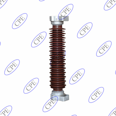 Isolador do prendedor de relâmpago da porcelana de 42KV Brown para a linha de transmissão