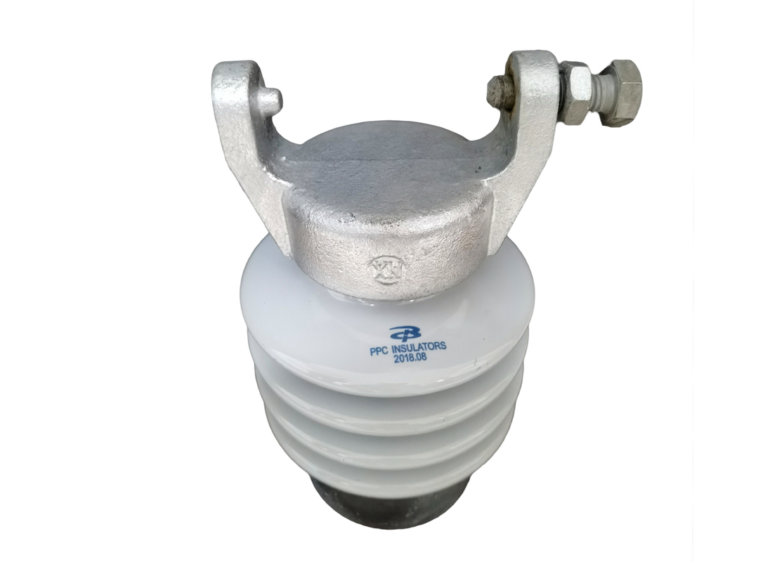 Linha frágil luz da porcelana do IEC 60168 anti do isolador do cargo - cinza