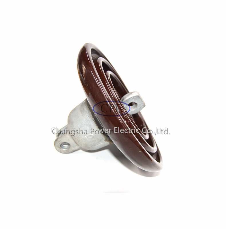 Brown colore o OEM do isolador de suspensão da porcelana da densidade do ANSI 52-4 disponível