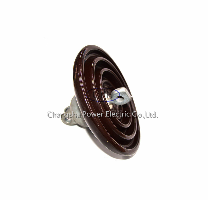 Brown colore o OEM do isolador de suspensão da porcelana da densidade do ANSI 52-4 disponível