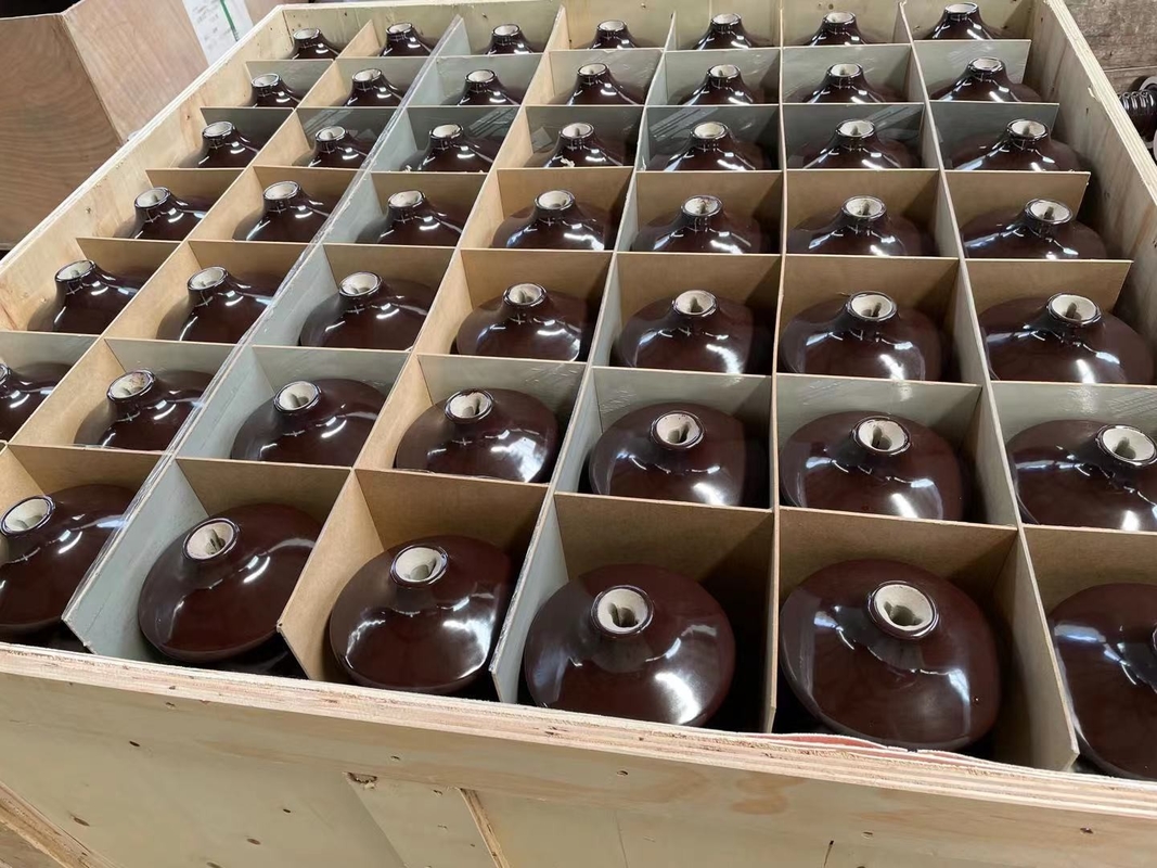 A bucha padrão da porcelana do transformador do RUÍDO 30kV 250A com Brown vitrificou